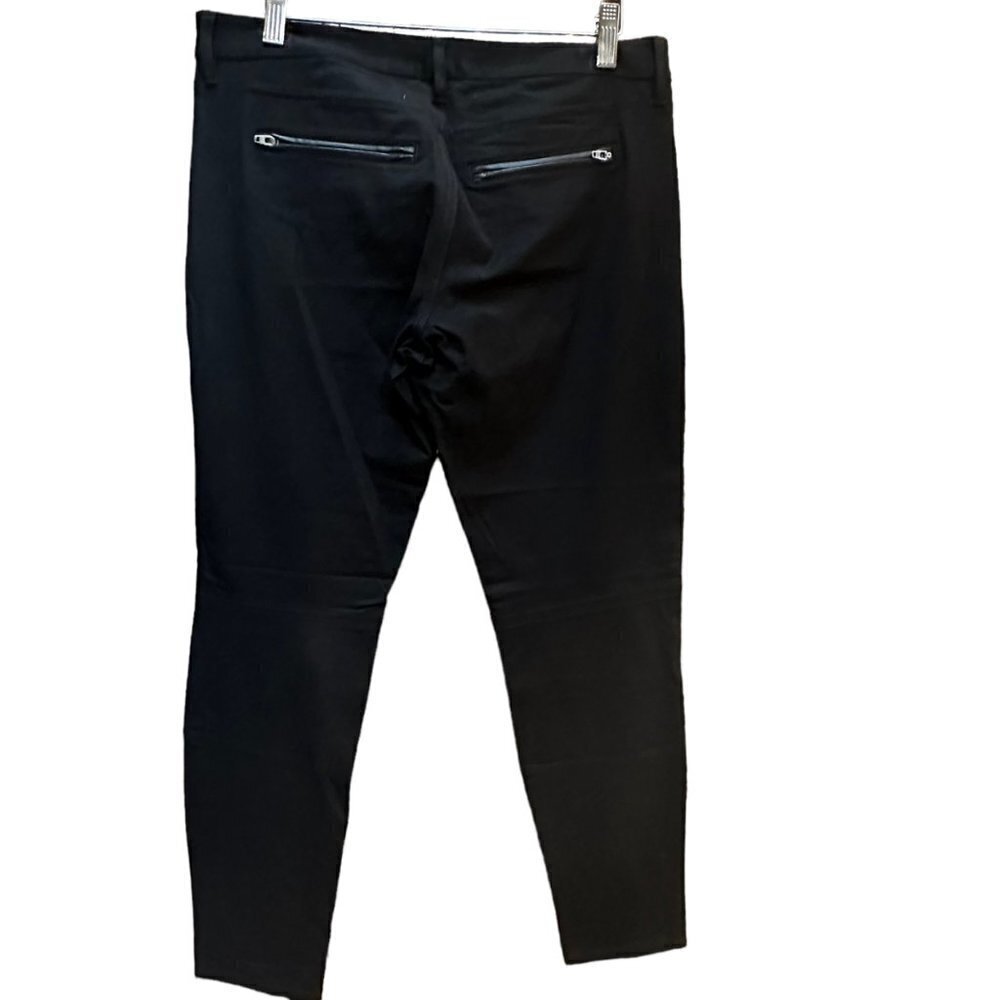Banana Republic Sloan Pants Flat Front Skinny Tapered Ankle Stretch Blac… - Picture 2 of 9